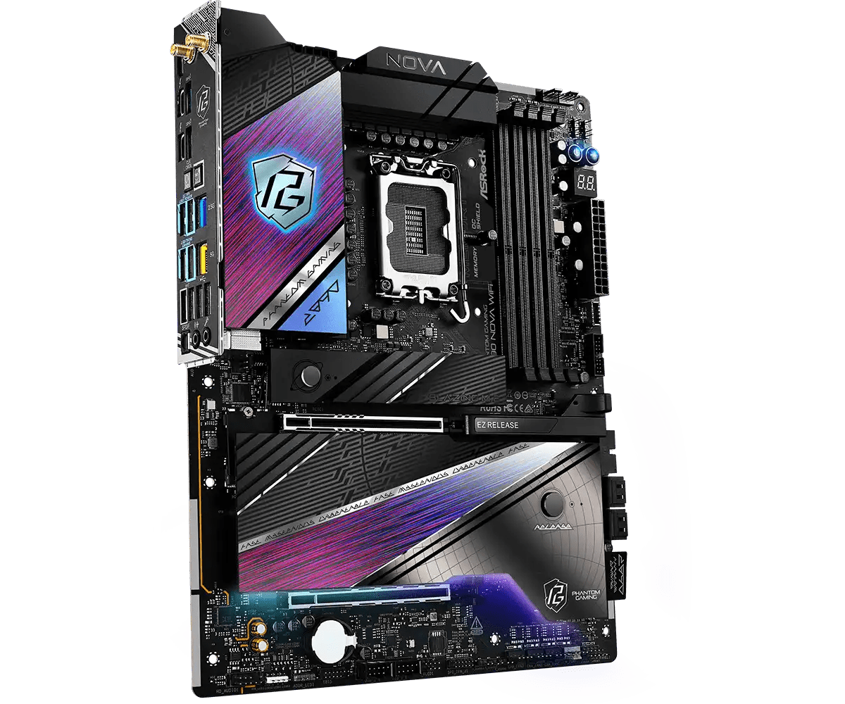 ASRock PHANTOM GAMING Z890 Nova WiFi LGA1851 Socket Gaming Motherboard - Vektra Computers LLC ASRock PHANTOM GAMING Z890 Nova WiFi LGA1851 Socket Gaming Motherboard - Vektra Computers LLC